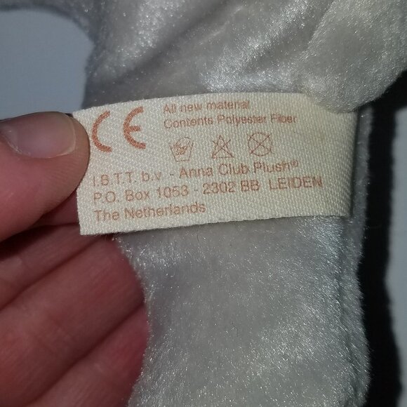 Gray Rhino Bean Bag Plush Anna Club Plush Stuffed Animal Toy 9" Long Netherlands - Picture 7 of 7